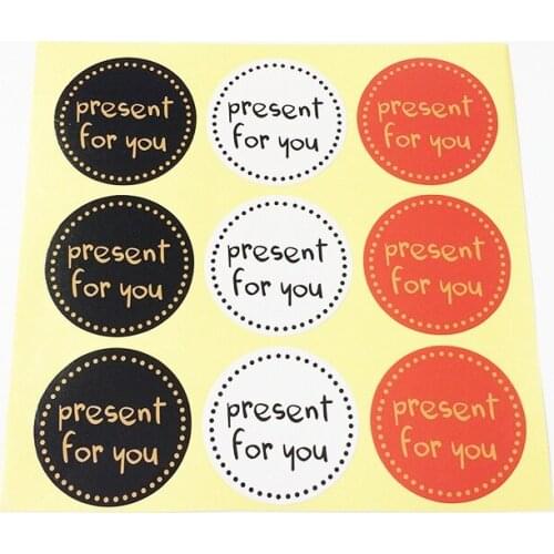 900pcs/lot 3 Color Round Design Present For You Sticker Labels Baking Seal Gift Stickers For Diy Gifts Wedding Sealing Sticker