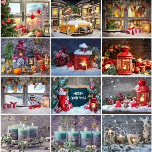 Diamond Painting Christmas Embroidery Diamond Mosaic Landscape Picture Rhinestones Winter Needlework Handicraft Home Decoration