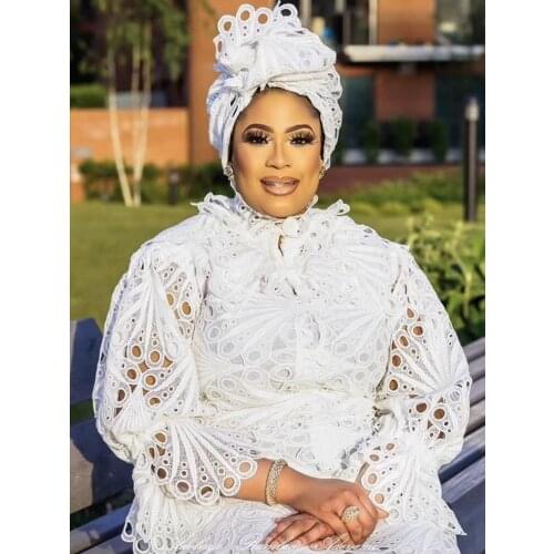 African Off White Guipure Lace Fabric 2021 High Quality Nigeria Cord Lace Fabric French Water-soluble Lace Wedding Dress M4450