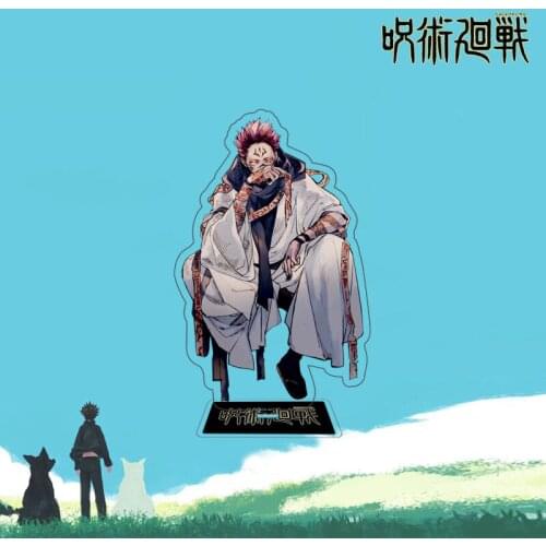 Anime Ryomen Sukuna Big Acrylic Figure Jujutsu King Stand Model Toys Jujutsu Kaisen Kawaii Accessories For Boys Girls Gifts