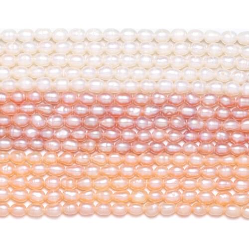 Natural Freshwater Pearl Beads High Quality irregular shape Punch Loose Beads for DIY Necklace Bracelet Jewelry Making 3.8mm