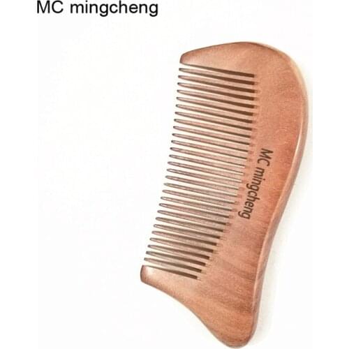 MC Real Red Sandalwood Comb Small Travel Comb Wood Mens Pocket Hair Combs Healthy Care Natural Wooden Hairbrushes Wedding Gift