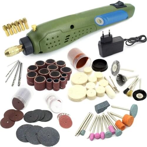 Mini Power Rotary Tool Electric Drill + Grinding Accessories Set For Dremel Engraving Machine Electric Tool Kit-Eu Plug