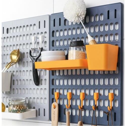 Room Decor Hole Board Wall Shelf Hooks Desk Organizer Make Up Organizers Ktichen Storage Rack Home Decoration Accessories