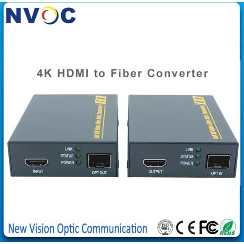 Uncompressed 1080P 4K*2K HDMI over Fiber Optic Extender with RS232Pass-thru (300M,GDCO.EDID) and SM SX 2KM 10G LC SFP Module