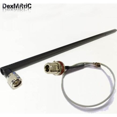 2.4GHz 12dBi high gain Omni WIFI Antenna N male for Wireless Router 45cm +N type female bulkhead switch ufl/ipx RF cable