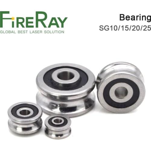 FireRay Bearings SG10 SG15 SG20 SG25 Groove Ball Bearings for CO2 Laser Engraving Cutting Machine