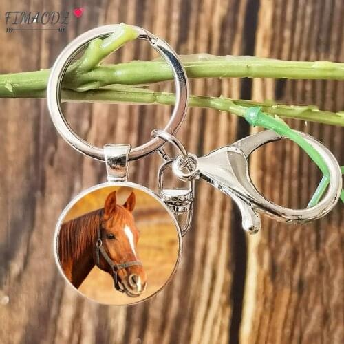 FIMAODZ Cute White Black Rabbit Keychain Glass Cabochon Pendant Key Chain Animal Keyring Bag Accessories