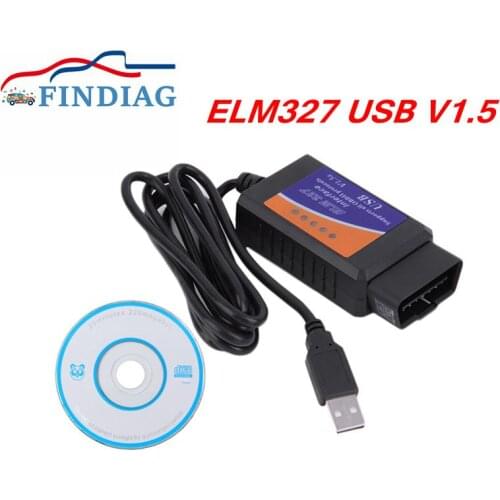 Software V2.1 OBD2 Car Diagnostic Interface USB V1.5 ELM327 USB Connect Cable With Chip PIC18F25K80 MINI OBDII USB V1.5 Scanner