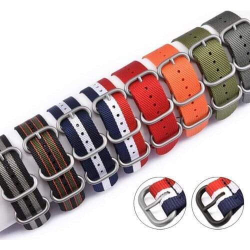 20mm Nato Strap For Samsung Galaxy Watch 3 41mm 42mm Active 2 44mm 40mm Garmin venu Vivoactive 3 Band For Huami Amazfit Bip