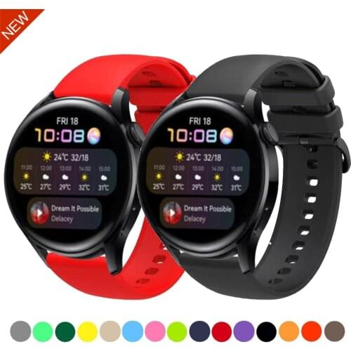 22mm Silicone Strap for Huawei watch 3 46mm Replacement strap for Samsung Galaxy watch 3 /Amazfit GTR 47mm/Huawei watch GT2 46mm
