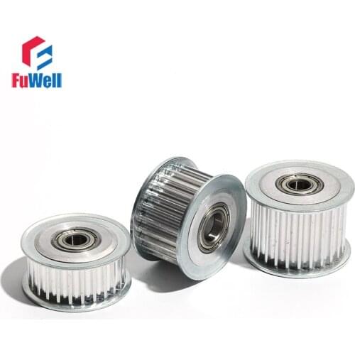 HTD5M Idler Belt Pulley 35T 16/21/27mm Belt Width Transmission Pulley With/Without Teeth 8/10/12/15mm Bore Gear Bearing Pulley