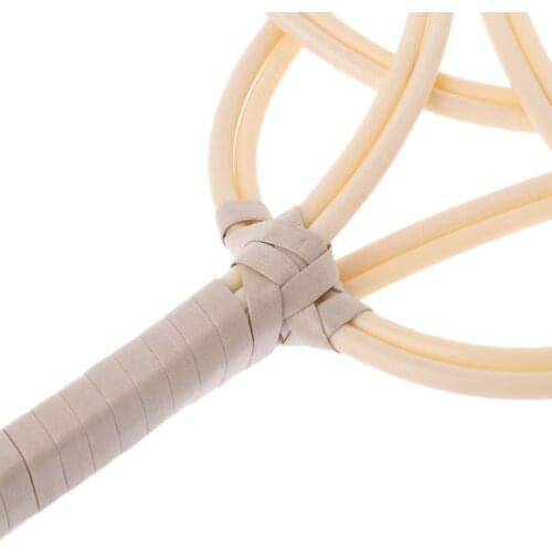 Traditional Racket Woven Imitation Rattan Clean Duster Carpet Rug Beater Durable Handmade 97BB
