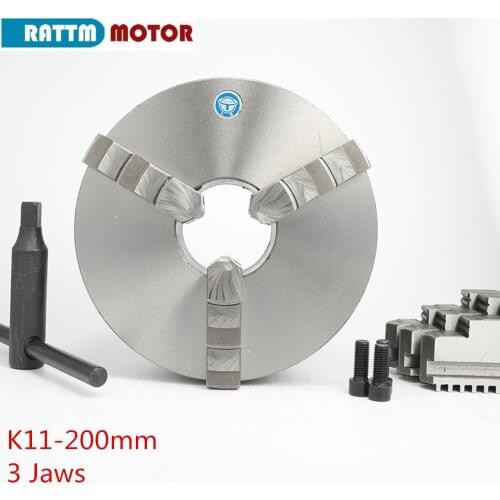 Three 3 jaw lathe chuck K11 200mm Machine tools Manual chuck self-centering chuck for CNC