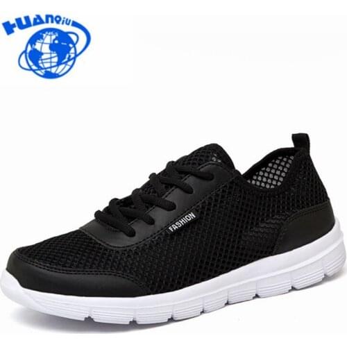 Woman Shoes Summer New Fashion Breathable Mesh Light Weight Unisex Lace-up Causal Shoes Woman Plus Big Size 35~46 JDD90