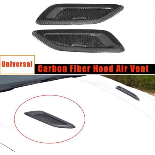 Universal Carbon Fiber Bonnet Hood Air Vent Stickers For BMW F82 F10 F06 F12 F13 E46 E90 Audi A3 A4 Mereceds W205 C43 AMG Etc