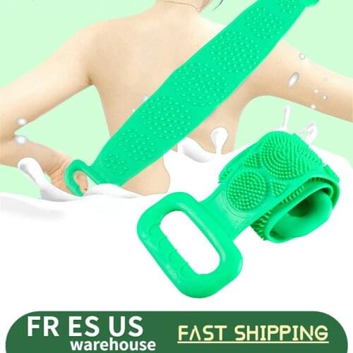 Magic Silicone Brushes Bath Towels Body Brush Bath Belt Exfoliating Back Brush Belt Wash Skin Household Clean Shower Brushes