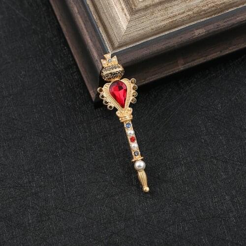 Restoring ancient ways is the baroque pearls crown royal scepter gem diamond brooch brooches coat dust coat cardigan