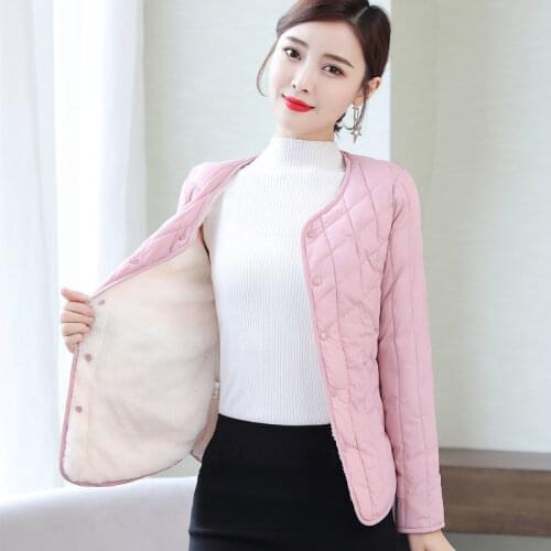 Winter Fashion Outwear Casual Jackets Solid Tops All-Match Fresh Stylish Warm Women Coat Loose Thicken Plush Down Padded Jacket