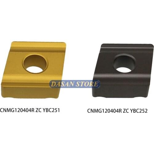 10PCS CNMG120408R ZC CNMG120404L YBC251 YBC252 High Quality Carbide Inserts CNC Lathe Turning Blade Cutter TOOL for Steel