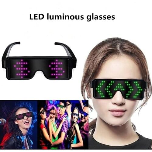 12 HoursUSB Charging Bar KTV Nightclub Atmosphere Five-color LED Light-up Quick Flash Glasses Christmas Concert light Toys
