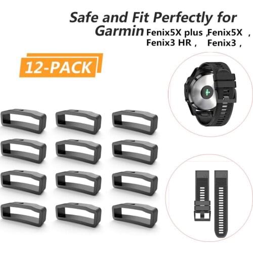 12xRubber Fastener Rings Security Loop Replacement for smartwatch Fenix5X/5X plus/Fenix 3