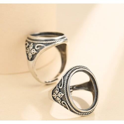 13.5*18mm 925 STERLING SILVER Semi Mount Bases Blanks base blank Pad rings ring Setting set diy A5543