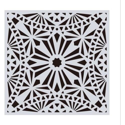 15*15 DIY Craft Layering Mandala Stencils For Wall Painting Scrapbooking Album Decorative Paper Cards spray painting tools