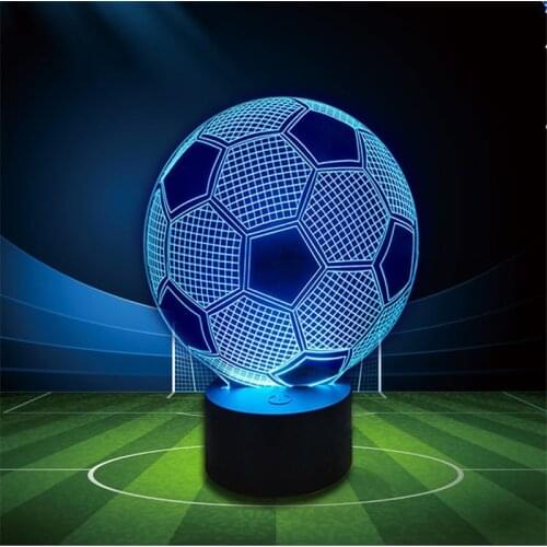 2018 Soccer 3D Football Colorful Table Desk Bedroom Decorative for Boys Birthdays Sport Fan Gifts Club Decor