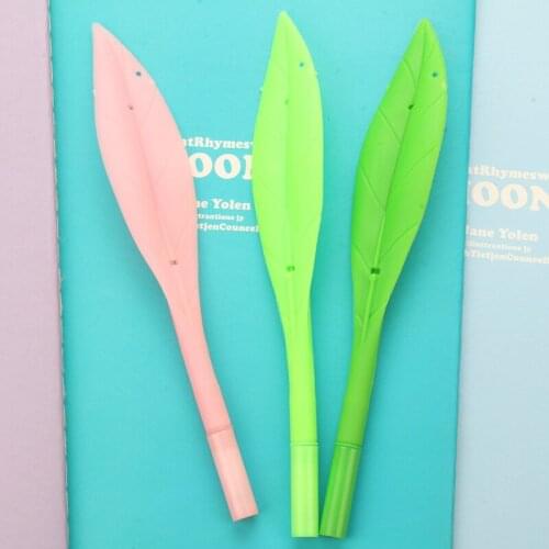36PCS Cartoon Creative Banana Leaf Modeling Leaves Gel Pen Japanese Banana Leaf Black Ball Pen Japanese Banana Leaf Pen