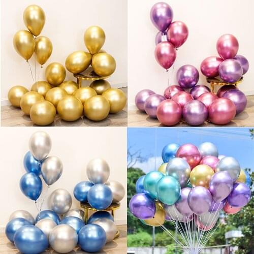 5/12inch Metallic Glossy Pearl Latex Balloons Wedding Birthday Party Decoration Inflatable Colorful Ballon Kids Toys Globos