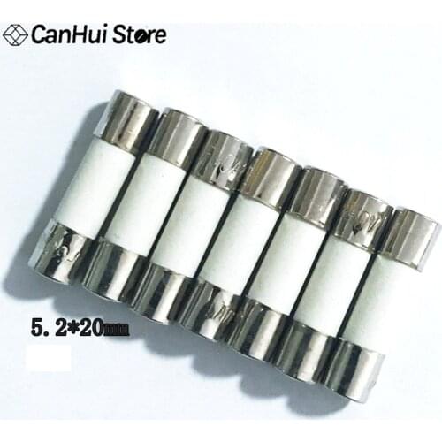 5*20mm Ceramic Fuse Tube Fuse 5x20mm 250V 0.5A 1A 2A 3A 4A 5A 6A 8A 10A 12A 15A 20A 25A 30A Fast Fusing 5X20 High Quality