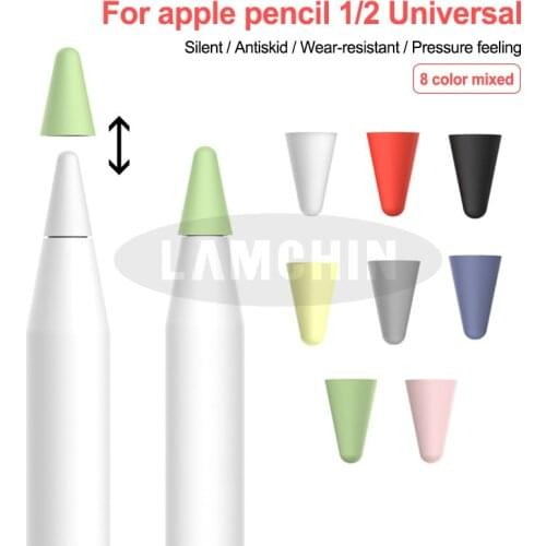 8pcs Mix Colors Pencil Tip Cover For Tablet Touch Pens Stylus Replacement Tip Case Nib Protective Cover Skin for Apple Pencil