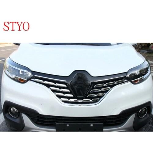STYO Car ABS chrome front grille trim / grille decoration cover trim for RENAULT KADJAR 2016 2017 2018