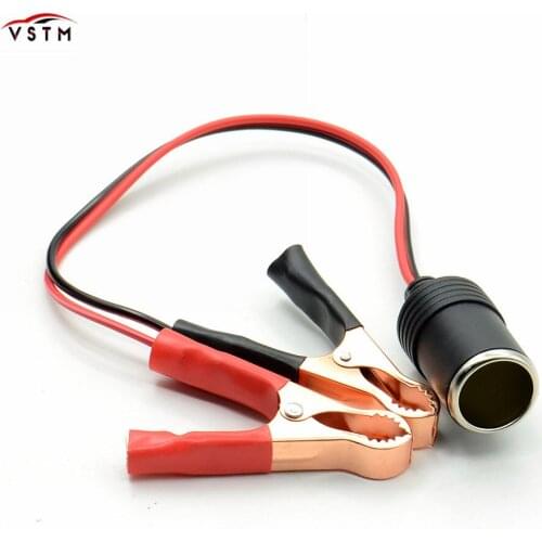12v Car Battery Terminal Clip-on Cigarette Lighter Power Socket Adaptor Clamp in stock