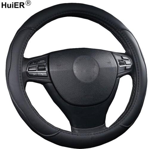 6 Colors Car Steering Wheel Cover Fashion Artificial Leather Volant Braid on the Steering-wheel Funda Volante Auto Car Styling