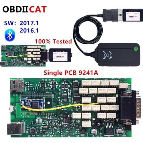High Quality OBDIICAT-WOW II Version With Bluetooth 2016.R1/2017.R1 with keygen obd2 Diagnostic Tool Scanner TCS Test Car truck