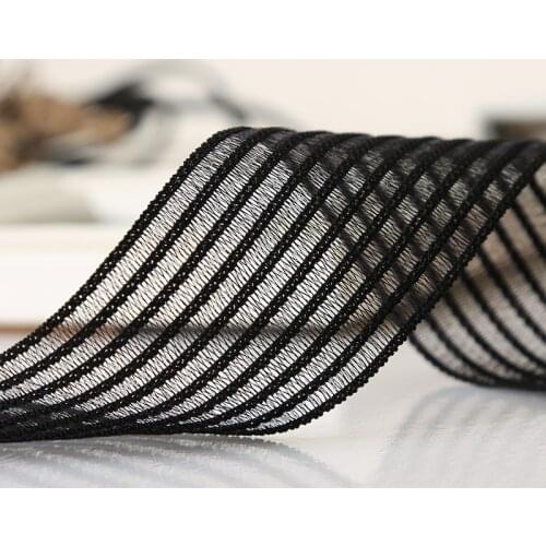 Rubber Bands Sewing Stretching Elastic Band 41mm Width Black Lace Elastic Ribbon Waist Belt Underwear Garment DIY Accessories 1M