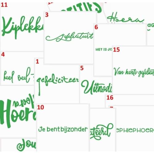 Dutch Words Warm Wishes Metal Cutting Dies Je bent bijzonder veel geluk Craft Paper Cards Album Handmade Making Template