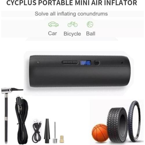 CYCPLUS A5 Intelligent Rechargeable pump Portable Car Tire Bike Pump Pressure Auto Electric Air Inflator Bicycle Pump
