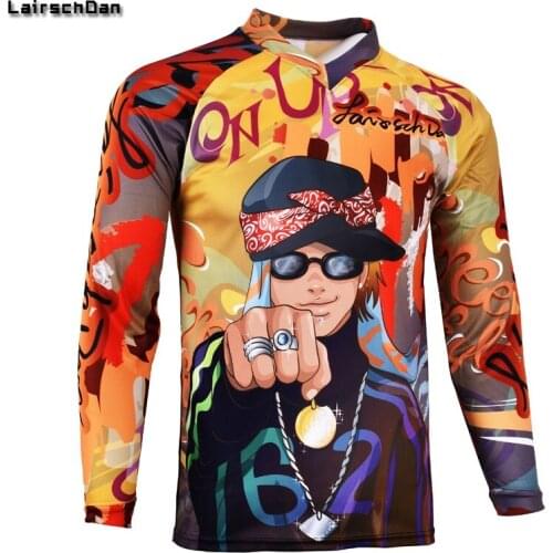 LairschDan 2020 New Downhill Jersey Mountain Bike DH long Sleeve Motocross Jersey MTB Shirt Cycling Clothing Mens Cycling Jersey