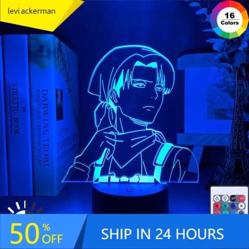 Levi Ackerman Acrylic 3D Lamp Attack on Titan for Home Room Decor Light Child Gift Levi Ackerman LED Night Light Anime