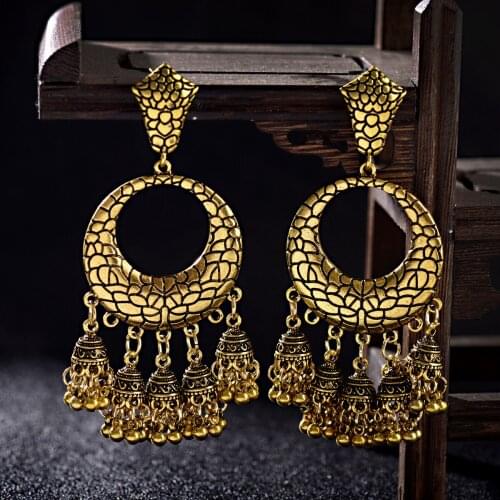 LosoDo earings fashion jewelry Fashion ethnic wind bells tassel earrings bohemian retro earrings new ladies earrings accessories