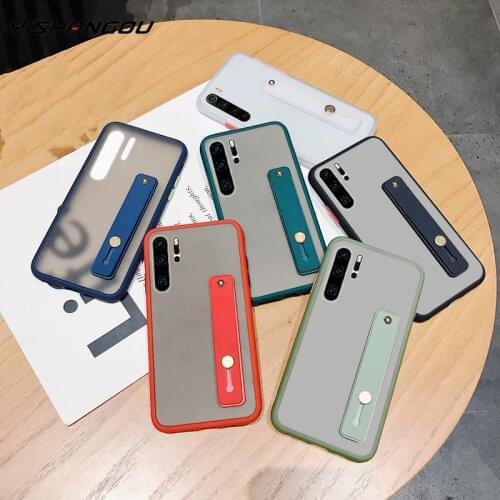 Matte Hand Strap Stand Soft Case Cover For Samsung S21 Plus A31 Note 10 Plus 9 8 A50 A70 S20 Ultra S10 S9 S8 Plus A51 A71 Cases