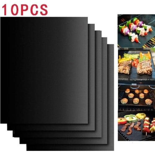 10Pcs/5Pcs/3Pcs BBQ Grill Mat Non-Stick Reusable Liners Oven Grill Foil Barbecue Liner Mat Bbq Tools Summer Bbq Accessories
