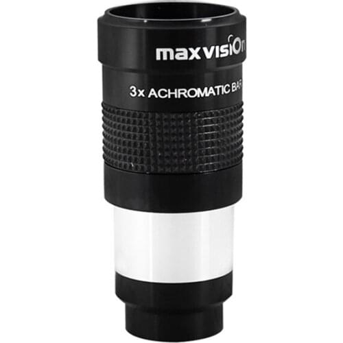 NEW-Maxvision Metal 3X 1.25 Inches/31.7mm Teleconverter Metal Achromatic High HD 3X Barlow Lens Telescope Accessory