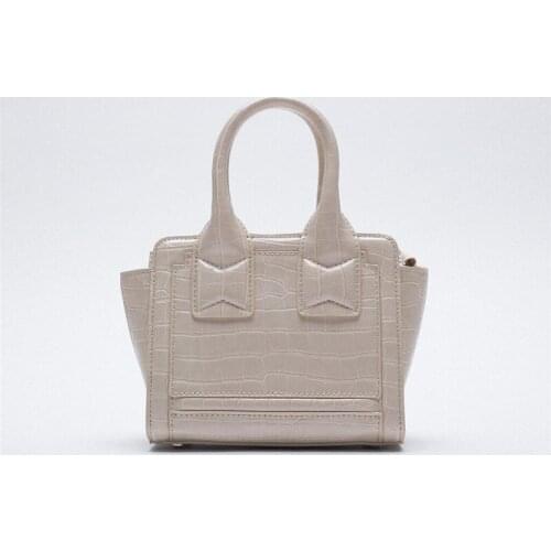 New Crocodile Pattern Handbags Women Small Shoulder Crossbody Bags PU Leather Summer Solid Color Simple Female Lady Totes