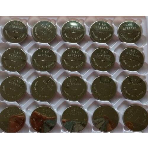 50PCS FREESHIPPING LIR2450 3.6V rechargeable button battery button battery can be used instead of CR2450