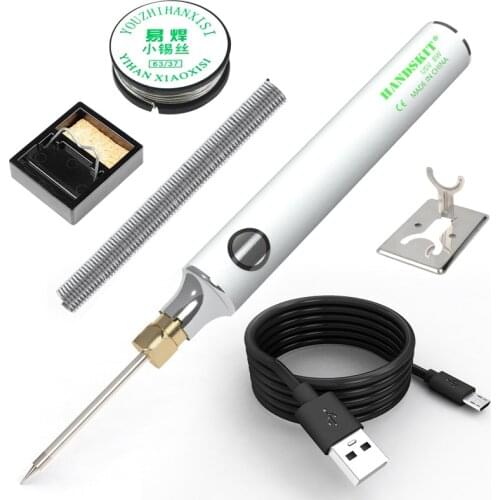 5V 8W Mini Portable Adjustable Temperature Control USB Soldering Iron Wireless Electric Soldering Iron For For SMD Work Welding