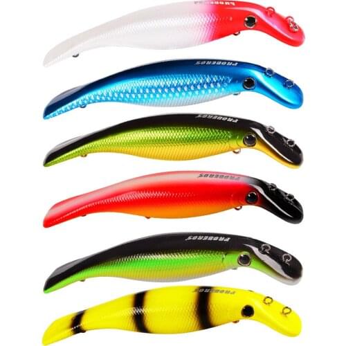 6PCS Lifelike Pencil Fishing Lure With Treble Hook Jigs Peche 33G Sea bait Snake Head Shrimp Baits Artificial Bait For Fishing